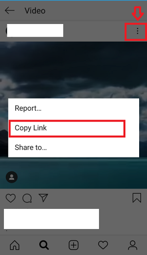 instagram video URL copy